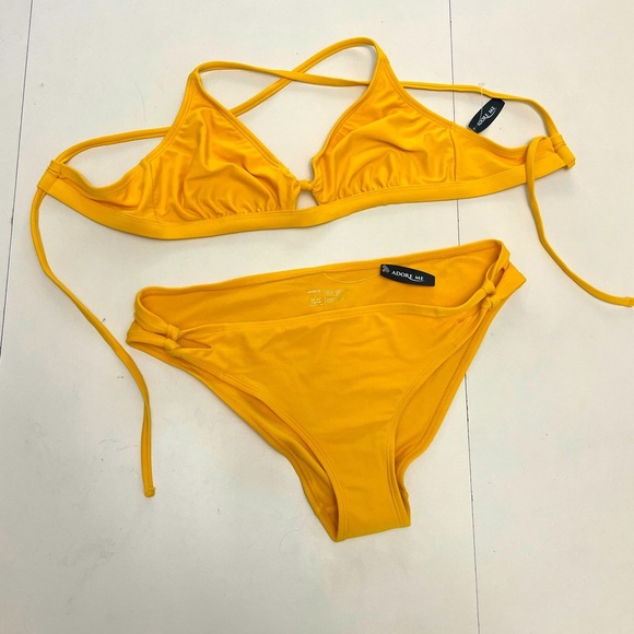 Adore Me Averie Contour Bikini Yellow Large - Picture 2 of 9
